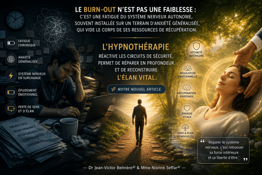 Quand la batterie ne se recharge plus… 🔋 Le burn-out n’est pas un caprice : c’est ton système nerveux à bout. Se reposer ne suffit pas ; il faut réapprendre au corps à se mettre en sécurité. On t’explique. Lien en bio. #BurnOut #CorpsConscience